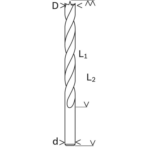 Mèche hélicoïdale diamètre 22x210 longueur utile 140mm pour le bois - BOSCH - 2608597204 pas cher Secondaire 2 L