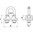 Serre câble à étrier A4 22mm boîte de 1 - ACTON - 6490622M12 pas cher Secondaire 1 S