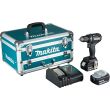 Perceuse visseuse 18 V avec accessoires + 2 batteries 5 Ah + chargeur rapide + coffret MAKITA DDF485TX2B photo du produit