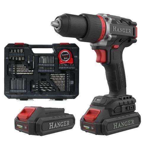 Perceuse-visseuse 18 V DD18-60Z2+ 60 Nm + 2 batteries 2 Ah + 1 chargeur + coffret 75 outils HANGER 400120 photo du produit