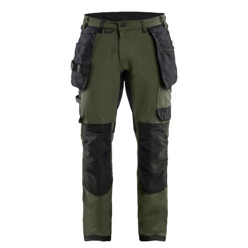 Pantalon artisan Stretch 4D avec poches flottantes d&eacute;tachables vert for&ecirc;t/noir T42L &ndash; BL&Aring;KL&Auml;DER - 172016454298C148 pas cher