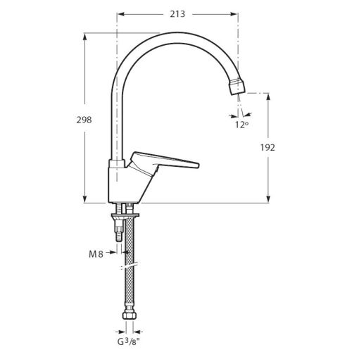 Mitigeur POLO évier bec tube mobile - ROCA - WM351011Z000002 pas cher Secondaire 1 L