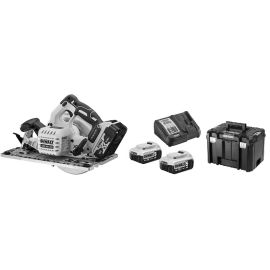 Scie circulaire XR 18V Dewalt DCS572P2-QW + 2 batteries 5 Ah + chargeur + coffret TSTAK pas cher Principale M