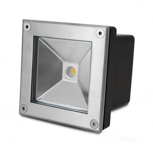 Spot LED ETNA CARRE encastrable sol inox 316L 5 W 4000 K MIIDEX LIGHTING 706210 photo du produit Principale L