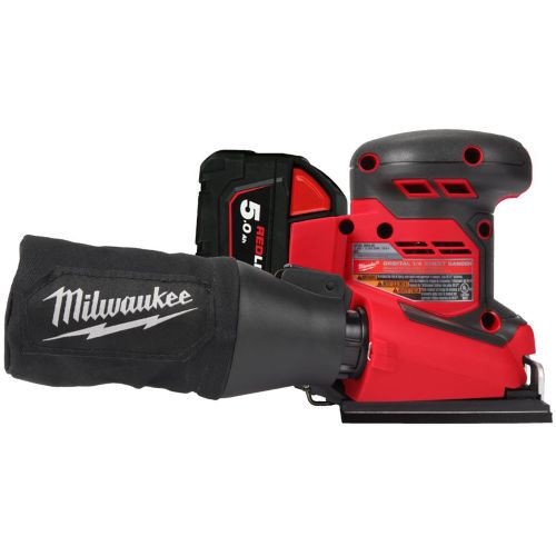 Ponceuse vibrante 18 V M18 BQSS-502B + 2 batteries 5 Ah + chargeur MILWAUKEE 4933479967 photo du produit Secondaire 3 L