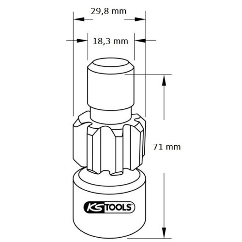Entraîneur de volant moteur manuel 1/2'' pour Scania KS TOOLS 455.0070 photo du produit Secondaire 1 L