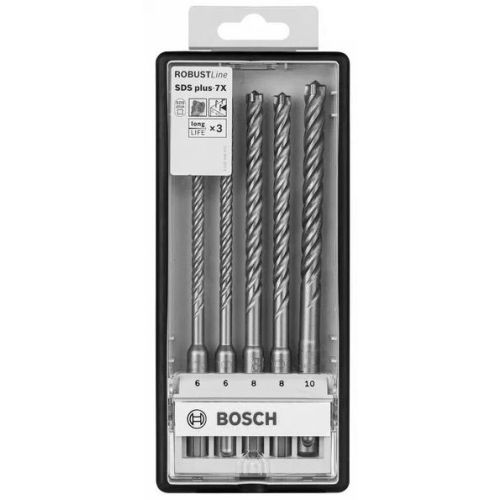 BOSCH - Coffret de 5 forets SDS Plus 7X 6 à 10 mm - 2608576200 pas cher Secondaire 1 L