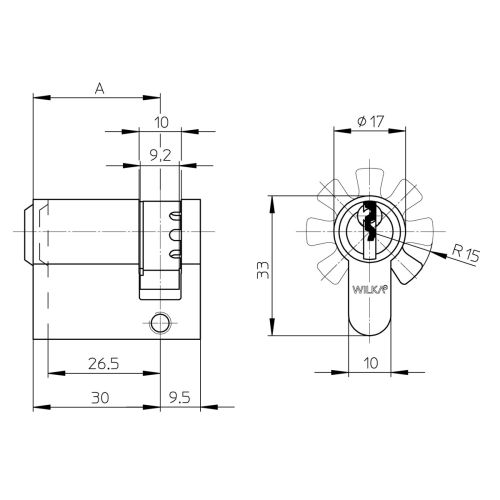 Demi-cylindre 10x50mm - WILKA - 1410 pas cher Secondaire 1 L