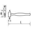 Batte à retreindre à tête quadrillée 300mm - SAM OUTILLAGE - 296-2A pas cher Secondaire 1 S