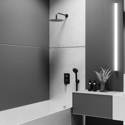 Mitigeur de douche à encastrer Noir mat 3 voies ALEXIA 361503SNM - RAMON SOLER - 36C302149 pas cher Secondaire 2 L