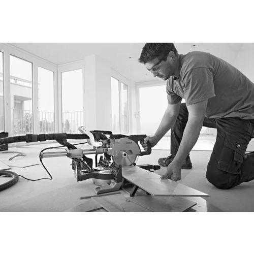 Scie à onglets radiale 1600W GCM 8 SJL + table de travail GTA 2600 - BOSCH - 0615990FV8 pas cher Secondaire 8 L