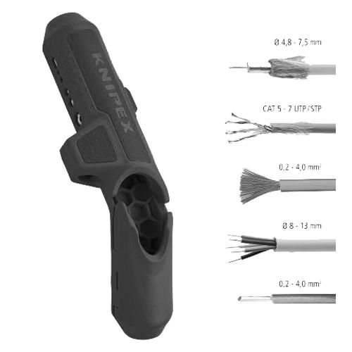Outil universel &agrave; d&eacute;gainer ERGOSTRIP&reg; pour c&acirc;ble - KNIPEX - 16 95 01 SB pas cher Secondaire 3 L
