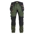 Pantalon artisan stretch STRIKER vert forêt/rouille T38L - BLÅKLÄDER - 197011494240C144 pas cher