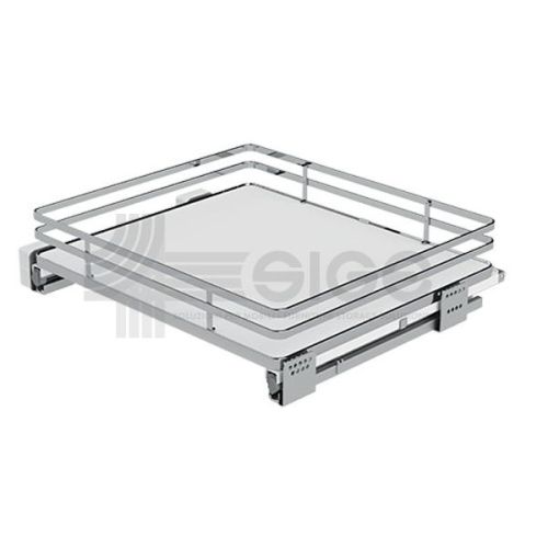 Panier coulissant tablette mélaminé blanc pour meuble 600 mm SIGE SPA 119+ photo du produit