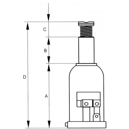 Crics bouteilles 2T - SAM OUTILLAGE - HCB-2 pas cher Principale L