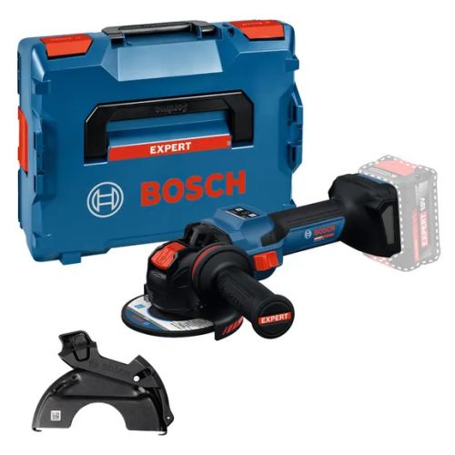 Meuleuse d’angle 18V EXWX18V-15S X-Lock Biturbo Brushless (sans batterie ni chargeur) + coffret L-BOXX - BOSCH - 06019M6100 pas cher