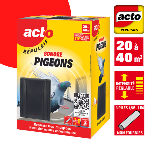 Répulsif sonore pour pigeons ACTO REPULSIF RUSP1 photo du produit Secondaire 3 L
