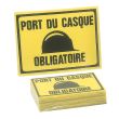 Lot de 25 panneaux de chantier ''Port du casque obligatoire'' - NOVAP - 4304342 pas cher