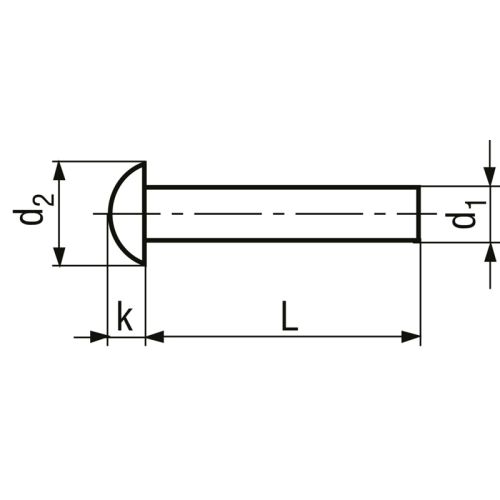 Rivet &agrave; t&ecirc;te ronde boite de 100 Bossard - BN 988 photo du produit Secondaire 1 L
