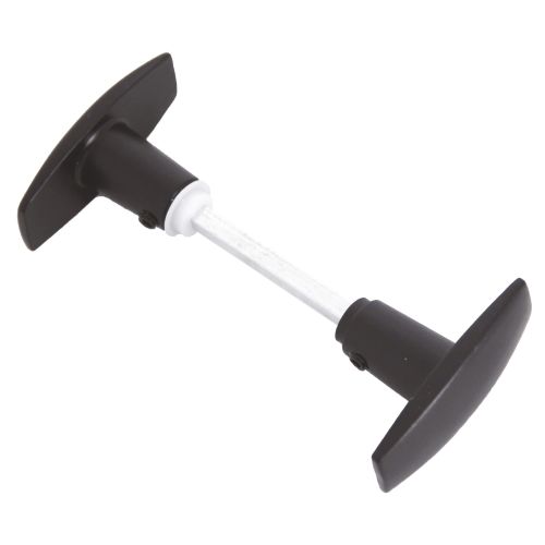 Kit universel béquilles et boutons doubles alu noir HERACLES I-201103N photo du produit