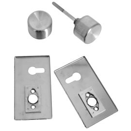 Ensemble à bouton sur plaque Bricard finition en inox brossé - 2036021 pas cher Principale M