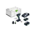 Perceuse-visseuse 18V TXS 18 C 3,0-PLUS + 2 batterie 3Ah + chargeur en coffret Systainer 3 - FESTOOL - 576895 pas cher