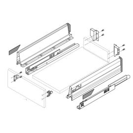 Cote double paroi ANTARO Blum blumotion hauteur 98,5 mm - INT358M photo du produit Principale M