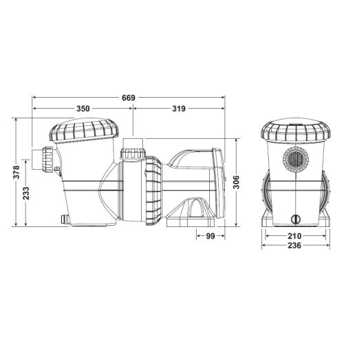 Pompe standard 2cv monophasé SILENSOR - DAVEY - MNC-100-0014 pas cher Secondaire 1 L