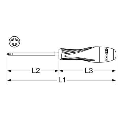 Tournevis ULTIMATEGRIP Pozidriv PZ1 100mm - KS TOOLS - 922.6443 photo du produit Secondaire 1 L