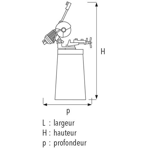 Tronçonneuse à fraise scie sur socle TS 315 1900W en boite carton - SIDAMO - 20114086 pas cher Secondaire 1 L