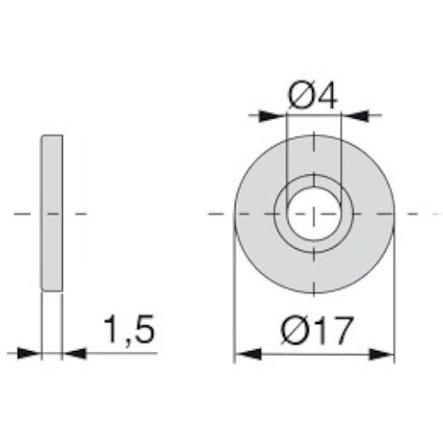 Plaque à visser diamètre 17 mm pour loqueteau magnétique EMUCA 9005005 photo du produit Secondaire 1 L