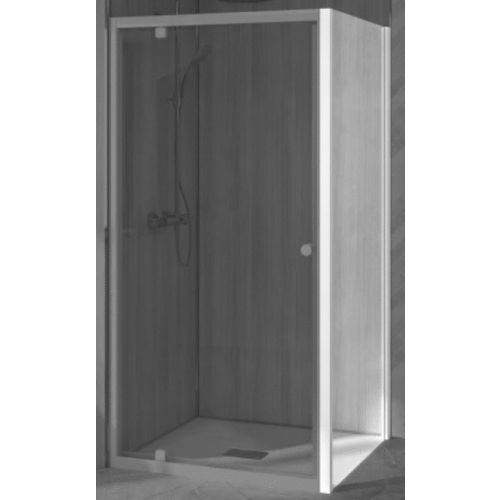 Paroi de douche SUPRA III FIXE 90cm profil&eacute; blanc avec verre transparent - KINEDO - PA1572BTN pas cher
