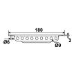 Crémaillère pour volet aluminium noire L 180mm - TORBEL - 924E01J pas cher Secondaire 1 S