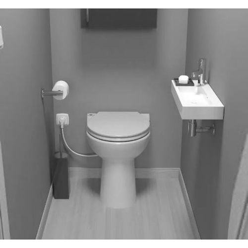 Cuvette WC à broyeur intégré SANICOMPACT 43 ECO + option lave-mains - SFA - C43LV pas cher Secondaire 3 L