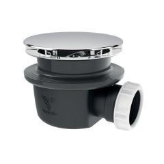 Capot en ABS serti inox pour bonde de douche D.117 mm