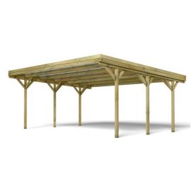 Carport en bois JEAN pour 2 voitures 29,6m² - FOREST STYLE - 4920 pas cher Principale M