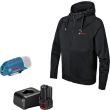 Veste chauffante à capuche idéale pour garder le corps au chaud taille M BOSCH 06188000GC photo du produit