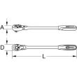 Cliquet 72 dents extra-long inclinable ultimate 1/2'' 440 mm KS TOOLS 922.1315 photo du produit Secondaire 1 S
