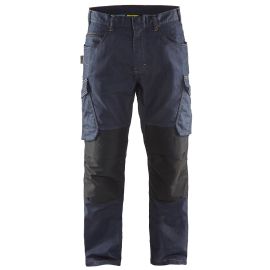 Pantalon maintenance Bl&aring;kl&auml;der en Denim Stretch 2D Marine/Noir - 149711418999 pas cher Principale M