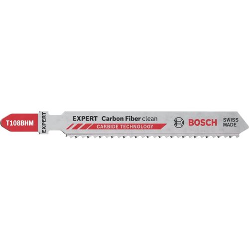 Lames de scie sauteuse L92 mm Expert Carbon Fiber Clean T 108 BHM pack de 3 BOSCH 2608900565 photo du produit