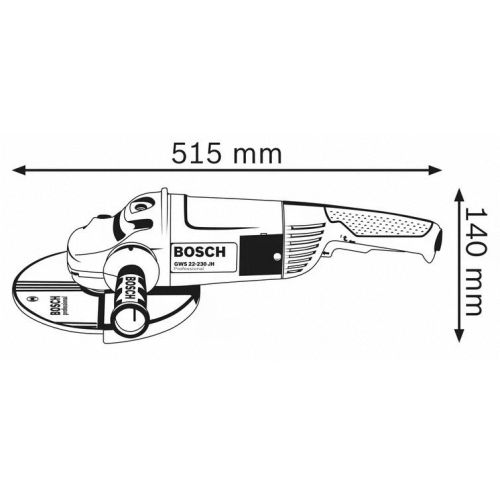 Meuleuse angulaire 2200W GWS 22-230 H en boîte carton - BOSCH - 0601882L03 pas cher Secondaire 1 L