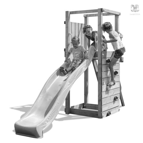 Aire de jeux Tiptop avec rampe et mur d'escalade - FUNGOO - 03305PT pas cher