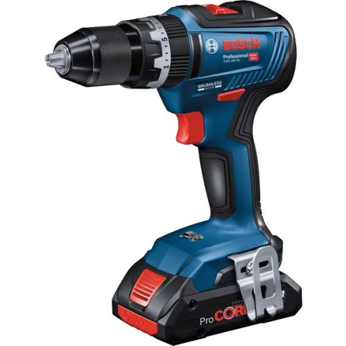 Perceuse-visseuse à percussion 18 V GSB 18V-55 Professional + 2 batteries ProCORE18V 4 Ah + chargeur rapide + coffret L-BOXX BOSCH 06019H5304 photo du produit Secondaire 2 L