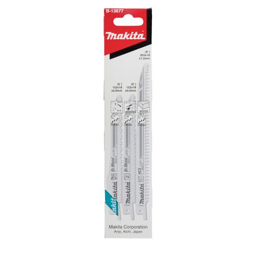 Set 3 lames S-Express pour scie Récipro MAKITA B-13677 photo du produit Secondaire 1 L