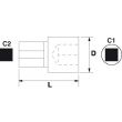 Réducteur 3/4'' - 1/2'' - SAM OUTILLAGE - C-230 pas cher Secondaire 1 S