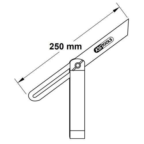 Fausse équerre à coulisse L 250 mm KS TOOLS 300.0230 photo du produit Secondaire 1 L