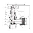 Robinet de chasse équerre 3/8'' tête à potence chromé - GARIS - B01-RWC-12C pas cher Secondaire 2 S