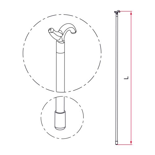 Bâton de tirage acier diamètre 12mm longueur 1000mm - TIRARD - AJ100001 pas cher Secondaire 1 L