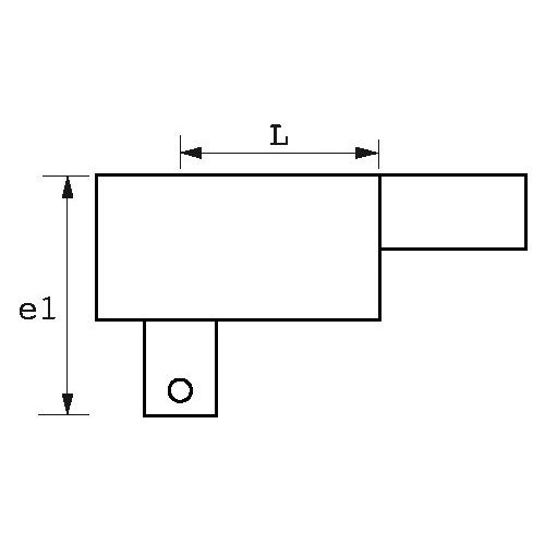 Embout rectangulaire 14x18mm à double carré fixe 1/2'' - SAM OUTILLAGE - DC-S pas cher Secondaire 1 L