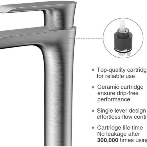 Robinet de lavabo surélevé nickel brossé AXIS - HUDOR - 3 701 394 912 197 pas cher Secondaire 1 L